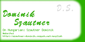 dominik szautner business card
